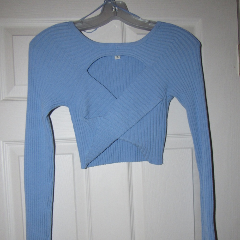 Glassons Baby Blue Cropped Sweater